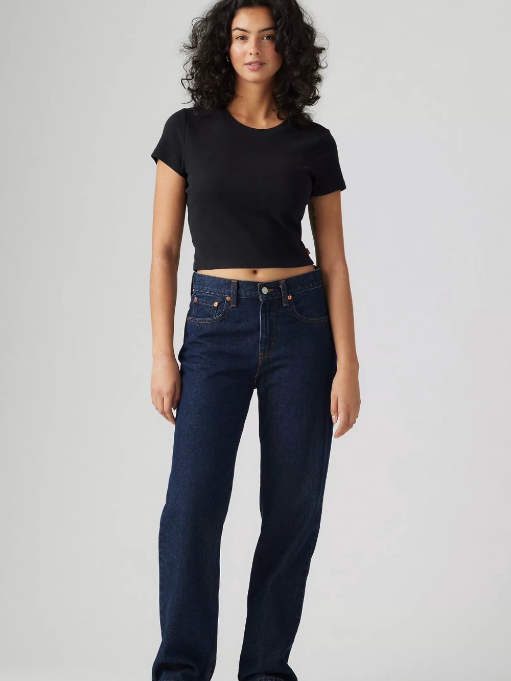 Levi’s Dark Wash Low Pro Straight Jeans